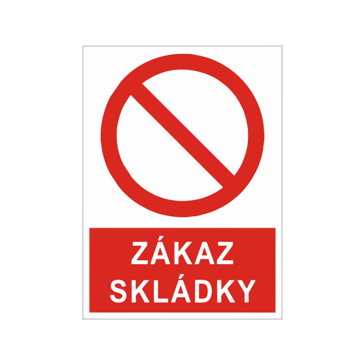 Zákaz skládky samolepka