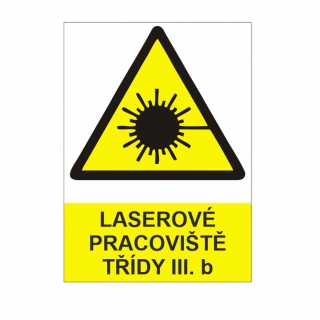 Laserové pracoviště třídy III. b - samolepka